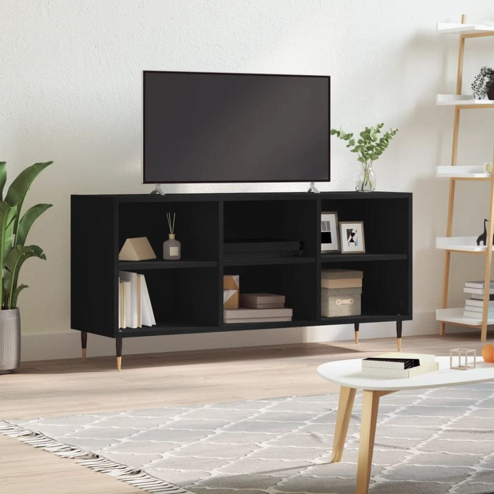 Vidaxl TV skrinka čierna 103,5x30x50 cm kompozitné drevo